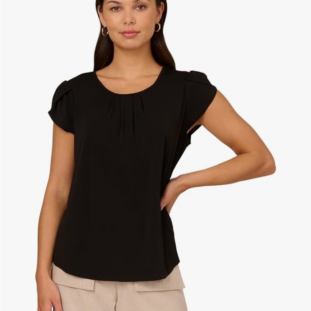 Adrianna Papell Women's Tulip Sleeve Knit Top